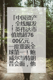 中国资产，全线爆发！英伟达市值增超7600亿元，一度重返全球第一！鲍威尔与特朗普会面，他们聊了什么？