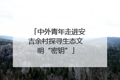 中外青年走进安吉余村探寻生态文明“密钥”