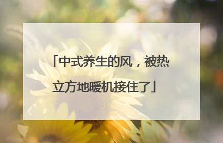 中式养生的风，被热立方地暖机接住了