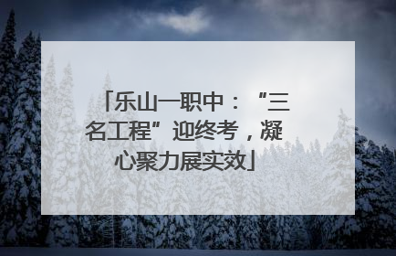 乐山一职中：“三名工程”迎终考，凝心聚力展实效