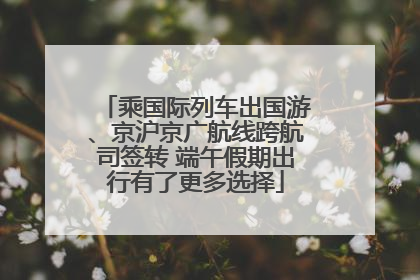 乘国际列车出国游、京沪京广航线跨航司签转 端午假期出行有了更多选择