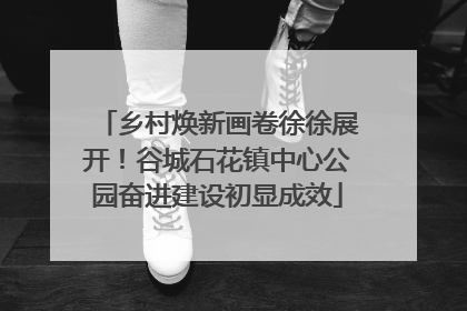 乡村焕新画卷徐徐展开！谷城石花镇中心公园奋进建设初显成效