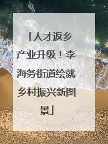 人才返乡 产业升级！李海务街道绘就乡村振兴新图景