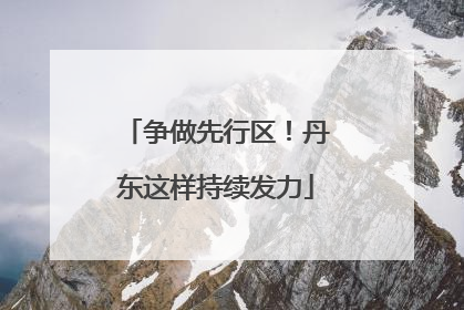 争做先行区！丹东这样持续发力