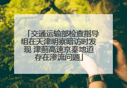 交通运输部检查指导组在天津明察暗访时发现 津蓟高速京秦地道存在渗流问题