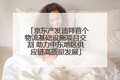 京东产发迪拜首个物流基础设施项目交割 助力中东地区供应链高质量发展