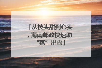 从枝头甜到心头，海南邮政快速助“荔”出岛