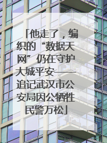 他走了，编织的“数据天网”仍在守护大城平安——追记武汉市公安局因公牺牲民警万松