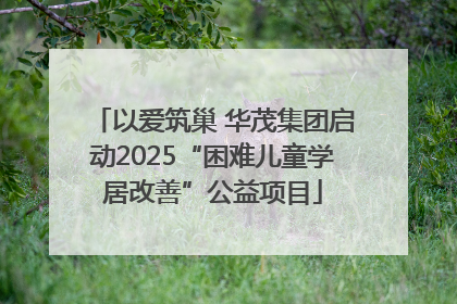 以爱筑巢 华茂集团启动2025“困难儿童学居改善”公益项目