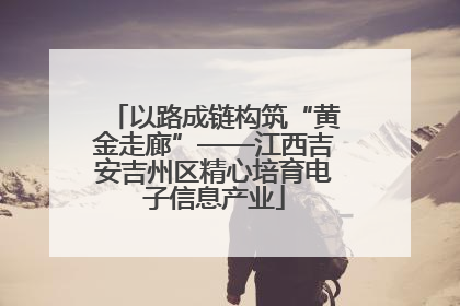 以路成链构筑“黄金走廊”——江西吉安吉州区精心培育电子信息产业
