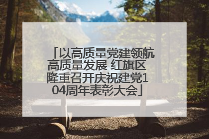 以高质量党建领航高质量发展 红旗区隆重召开庆祝建党104周年表彰大会