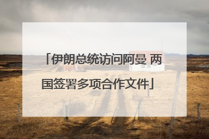 伊朗总统访问阿曼 两国签署多项合作文件