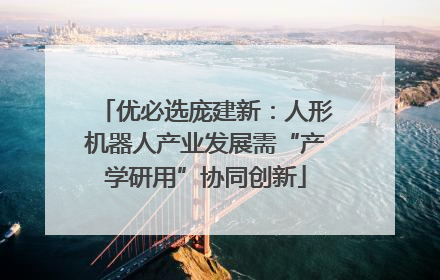 优必选庞建新：人形机器人产业发展需“产学研用”协同创新