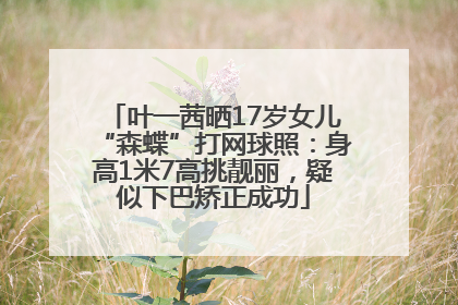 叶一茜晒17岁女儿“森蝶”打网球照：身高1米7高挑靓丽，疑似下巴矫正成功