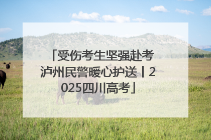 受伤考生坚强赴考 泸州民警暖心护送丨2025四川高考