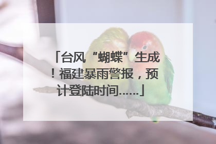 台风“蝴蝶”生成！福建暴雨警报，预计登陆时间……