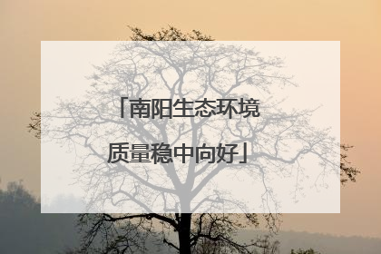 南阳生态环境质量稳中向好