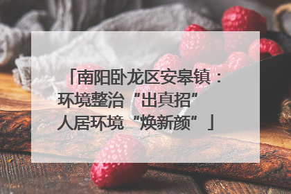 南阳卧龙区安皋镇：环境整治“出真招” 人居环境“焕新颜”