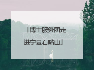 博士服务团走进宁夏石嘴山