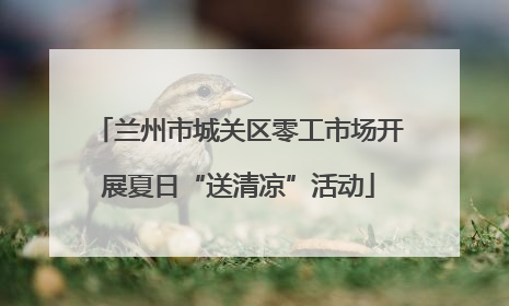 兰州市城关区零工市场开展夏日“送清凉”活动