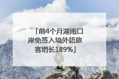 前4个月湖南口岸免签入境外籍旅客增长189%