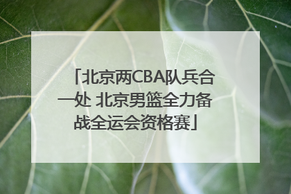 北京两CBA队兵合一处 北京男篮全力备战全运会资格赛