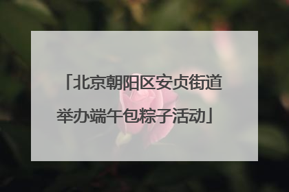 北京朝阳区安贞街道举办端午包粽子活动