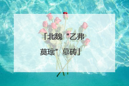 北魏“乙弗莫瓌”墓砖