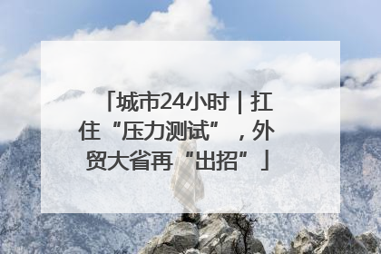 城市24小时｜扛住“压力测试”，外贸大省再“出招”