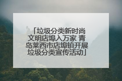 垃圾分类新时尚 文明店埠入万家 青岛莱西市店埠镇开展垃圾分类宣传活动