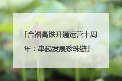 合福高铁开通运营十周年：串起发展珍珠链