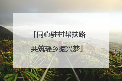同心驻村帮扶路 共筑瑶乡振兴梦