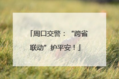 周口交警：“跨省联动”护平安！