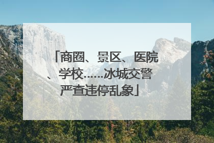 商圈、景区、医院、学校……冰城交警严查违停乱象