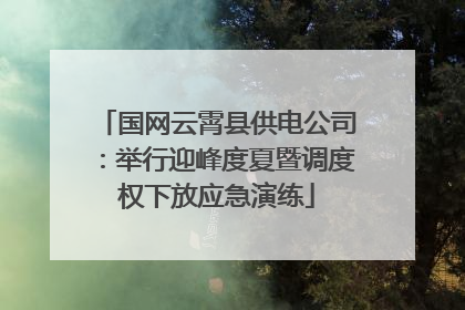 国网云霄县供电公司：举行迎峰度夏暨调度权下放应急演练