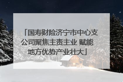 国寿财险济宁市中心支公司聚焦主责主业 赋能地方优势产业壮大