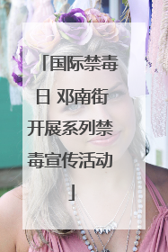 国际禁毒日 邓南街开展系列禁毒宣传活动
