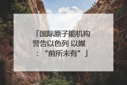 国际原子能机构警告以色列 以媒：“前所未有”