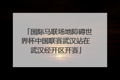 国际马联场地障碍世界杯中国联赛武汉站在武汉经开区开赛