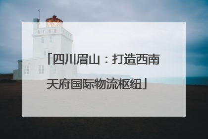 四川眉山：打造西南天府国际物流枢纽