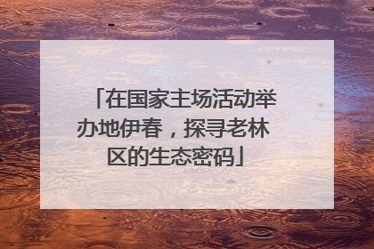 在国家主场活动举办地伊春，探寻老林区的生态密码