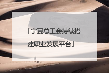 宁夏总工会持续搭建职业发展平台