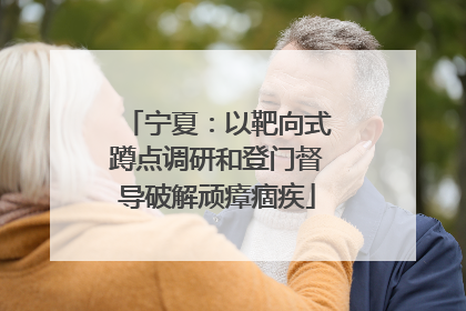 宁夏：以靶向式蹲点调研和登门督导破解顽瘴痼疾