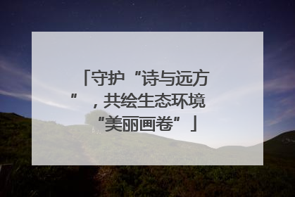 守护“诗与远方”，共绘生态环境“美丽画卷”