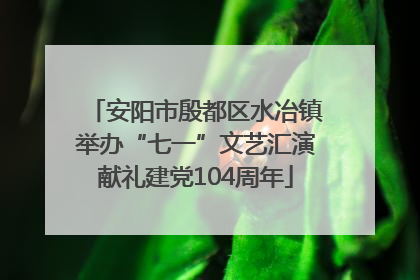 安阳市殷都区水冶镇举办“七一”文艺汇演献礼建党104周年