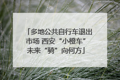 多地公共自行车退出市场 西安“小橙车”未来“骑”向何方