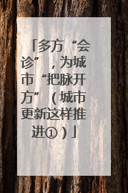 多方“会诊”，为城市“把脉开方”（城市更新这样推进①）