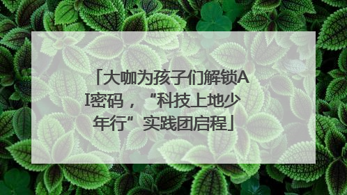 大咖为孩子们解锁AI密码，“科技上地少年行”实践团启程