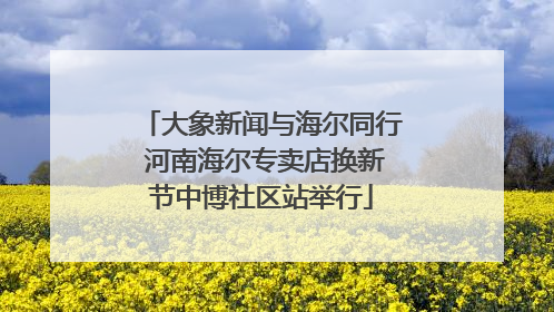 大象新闻与海尔同行 河南海尔专卖店换新节中博社区站举行