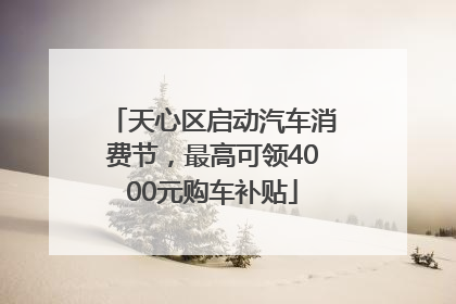 天心区启动汽车消费节，最高可领4000元购车补贴